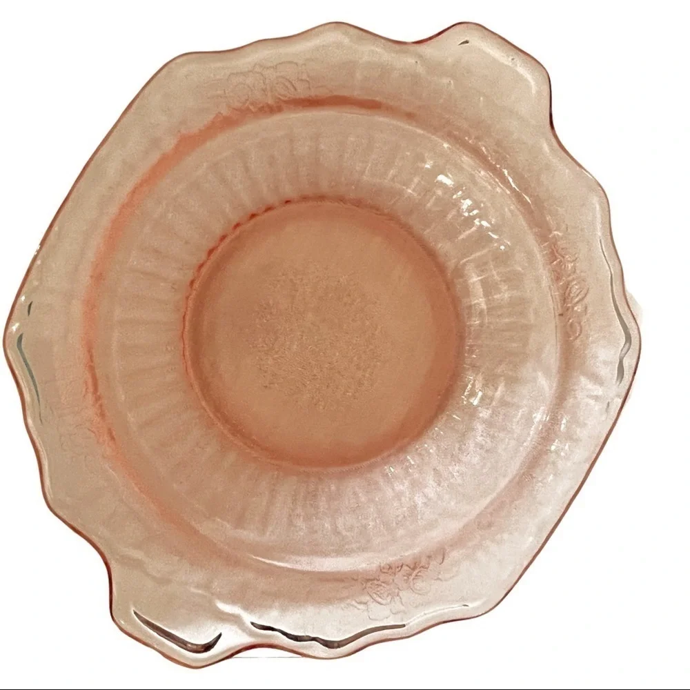 Vintage 1930-39 Etched Pink Candy/Serving Dish